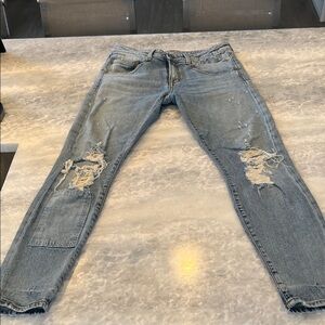 R13 Light Blue Distressed Skinny Boy jeans